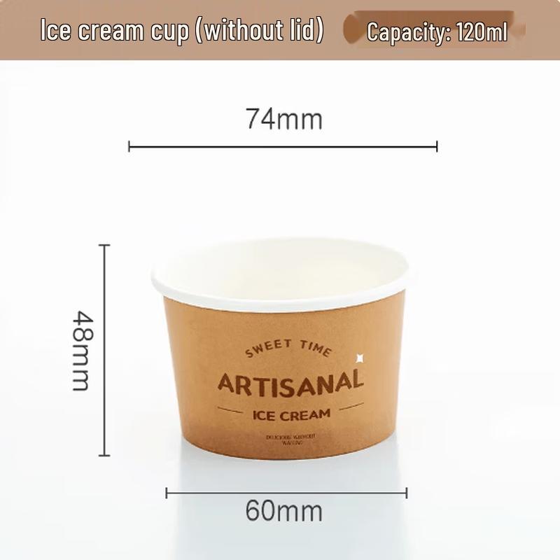 SIVIR 75mm Disposable Thickened Ice Cream Paper Bowls