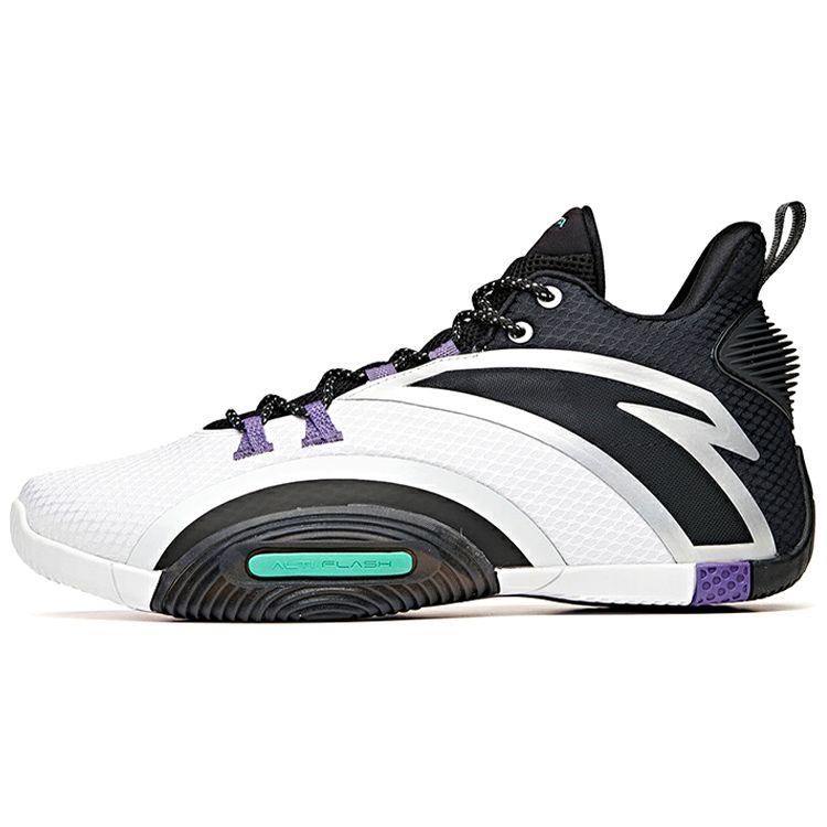 Anta UFO 3.0 Low Basketball Shoes Men Sneakers Black White 112111602-2 42