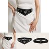Ladies Faux Leather Waist Cincher With Metal Buckle And Elastic Stretch For Retro Style