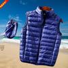 Pánská 2024 Podzim/Zima Lehká Luxusní Péřová Vesta se Stojáčkem