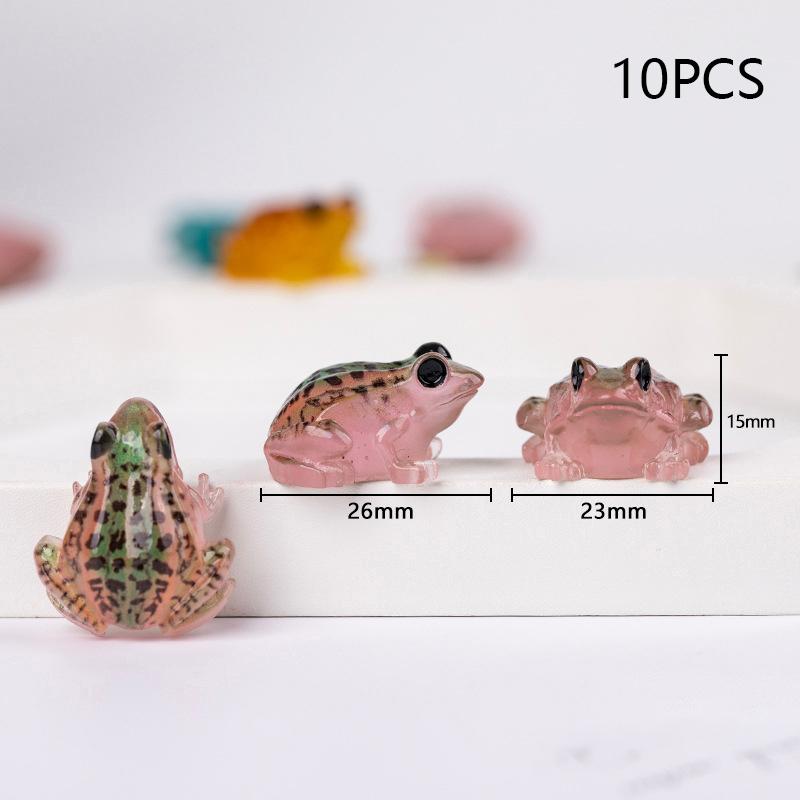 10 ks Noctilucentní žabí panenky Miniatury do domečku pro panenky Roztomilý vílí zahrádka Gnom Mechové terárium Dekorace Řemesla Bonsaj DIY Potřeby Figurka