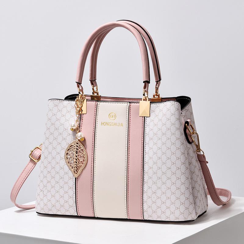 Borsa a mano da donna Shi Chen 2025 Primavera/Estate Color Block: Borsa a Spalla Singola e a Tracolla, Spaziosa e alla Moda, per Donne di Mezza Età