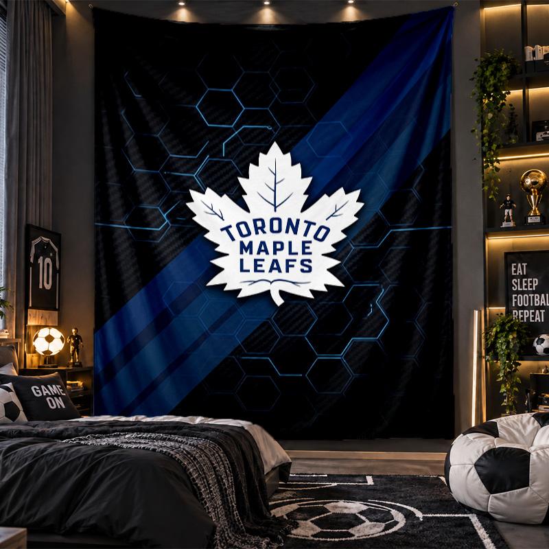 Wall Hanging Tapestry Toronto Maple Leafs Print Cloth for Living Room Bedroom Home Decor