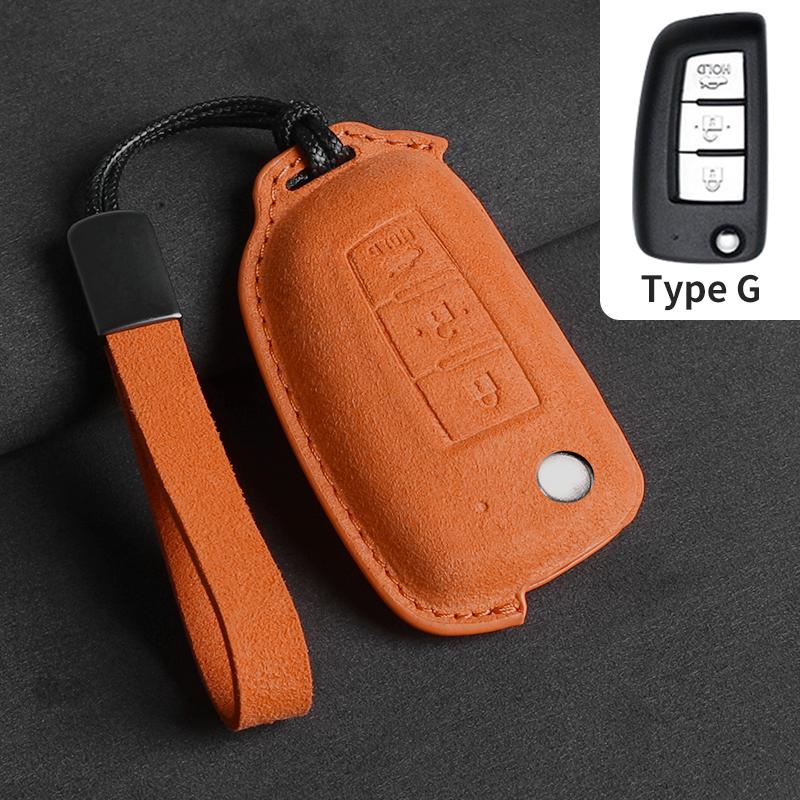 Suede Leather Car Key Case Cover Key Bag For Nissan Qashqai J11 X-Trail X Trail T32 Juke Tiida Micra Murano Pulsar Altima Maxim