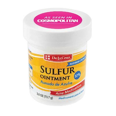 De La Cruz Acne Treatment Ointment with 10% Sulfur Maximum Strength 73.7g, 2 Units