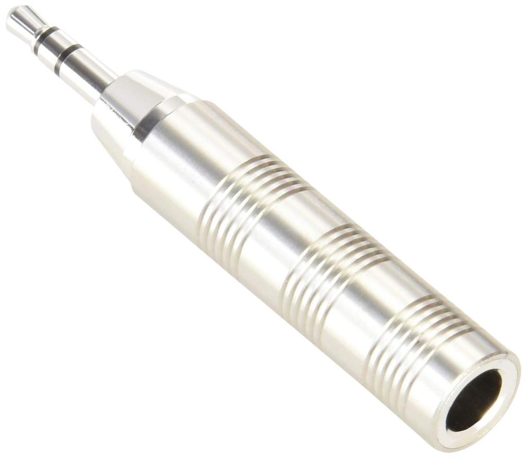 FURUTECH ADL Audio Headphone Conversion Standard Plug To Stereo Mini Rhodium 1 F35R Plug, 6.3mm 3.5mm Plug, Plated, Piece,