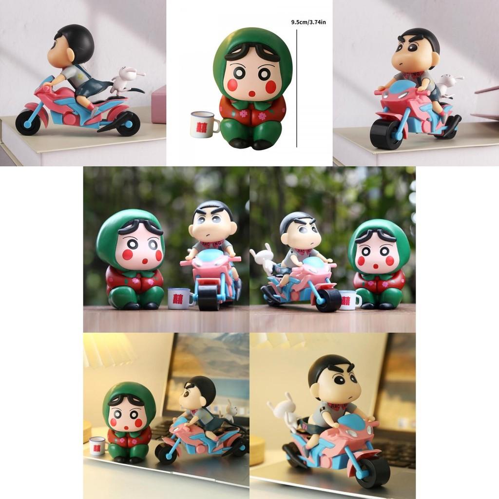 Creative Pvc Motorcycle Shinnosuke Figure Cute Quirky Desktop Decoration Gift Idea