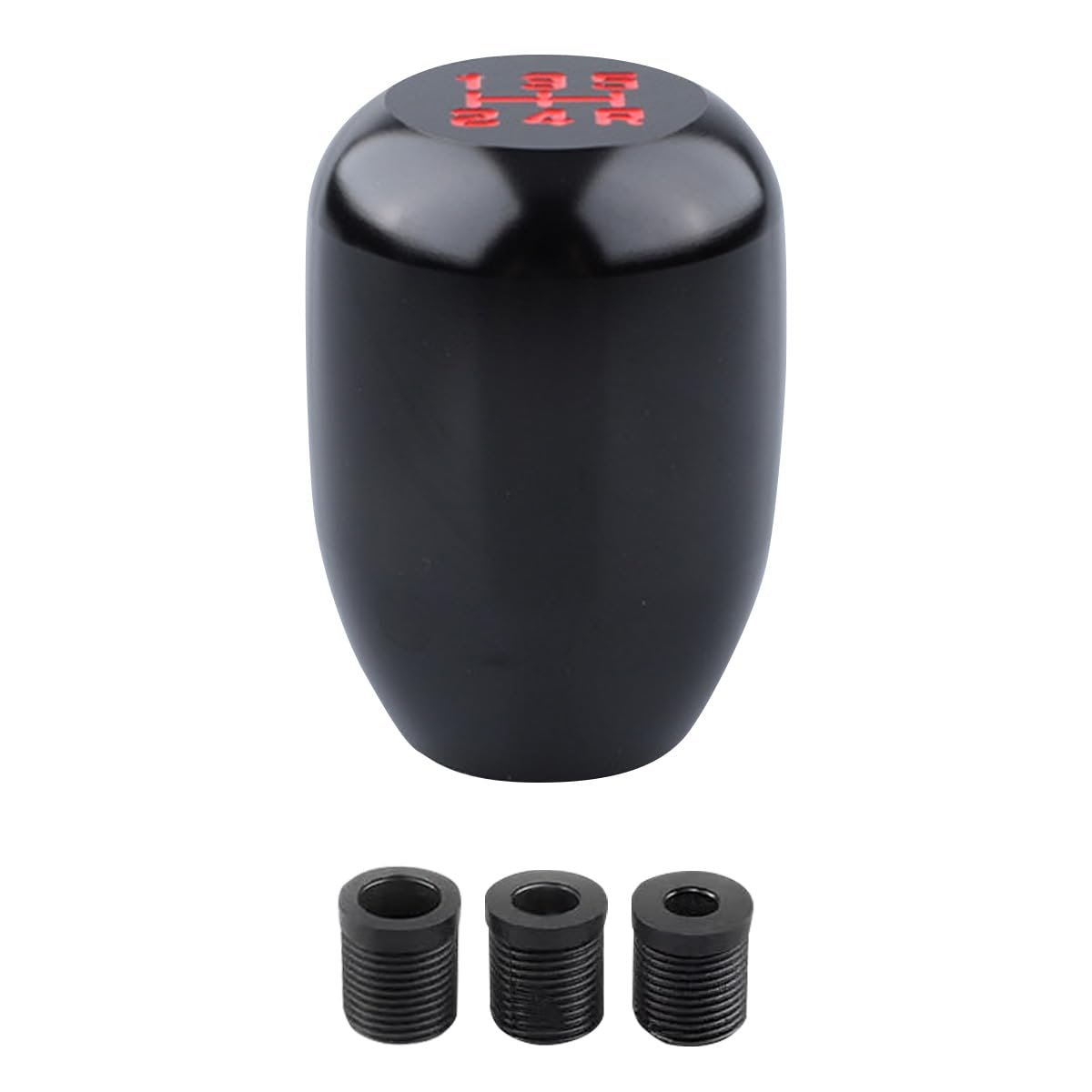 

MT Car Manual Shift with Conversion Adapter 5-Speed/6-Speed Knob, Aluminum, (5-Speed, Black) чёрный