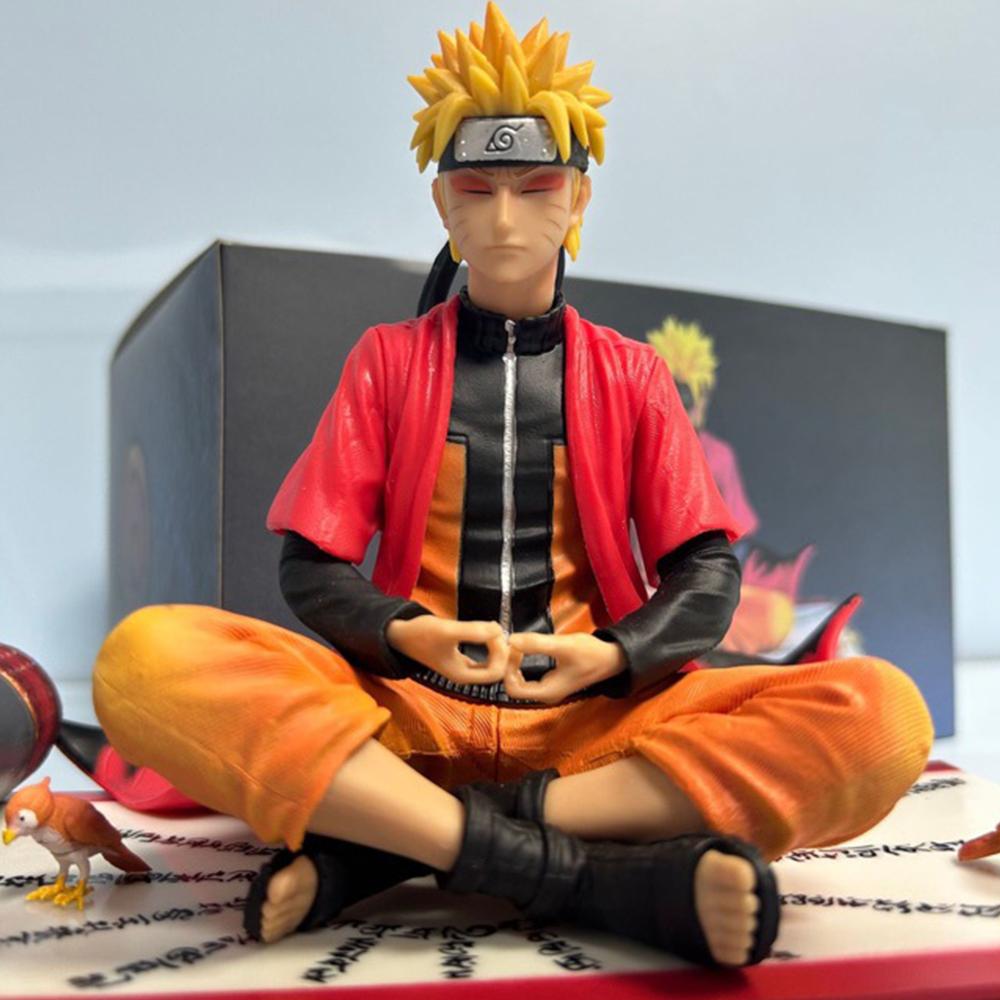 Heiße Naruto Anime Figur Naruto Action Figur Sitzt in Meditationshaltung Statue Bildschirm Dekoration Sammeln Anime Spielzeug Geschenke