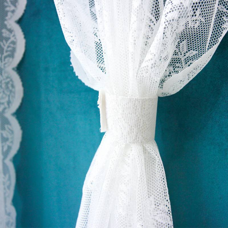 Decor în stil pastoral Home Decor Jacquard Dantela Sufragerie Dormitor Perdele Ferestre Tulle Perdele Sheer 1Buc Alb