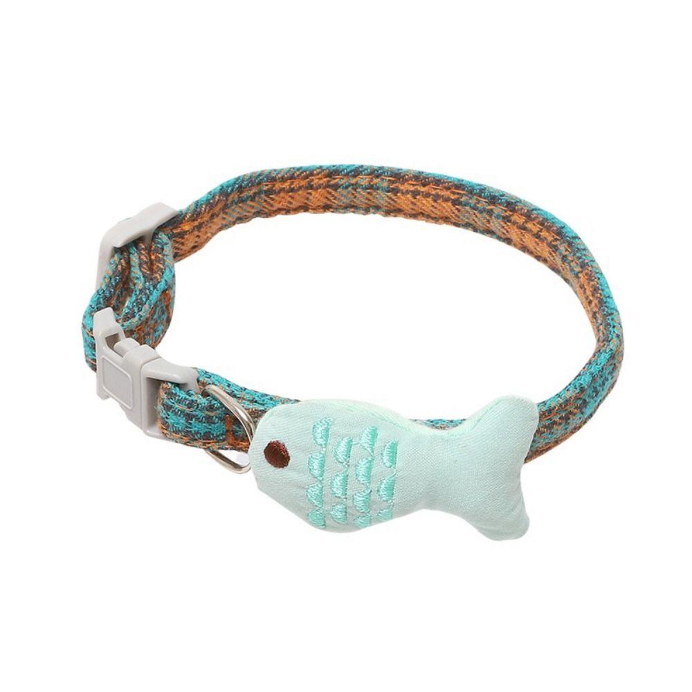 Decorative Cat Neck Strap Cartoon Cat Fish Necklace Pet Accessories Cat Fish Collar  Photograph