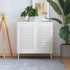 Vidaxl Slatted Doors for Cabinet, 2 Pcs, White, 69X39.4 Cm, Pine