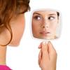 Handheld Makeup Mirror Vintage Mirror Portable Wood Makeup Mirror Square Hand Held Mirror for Men&
