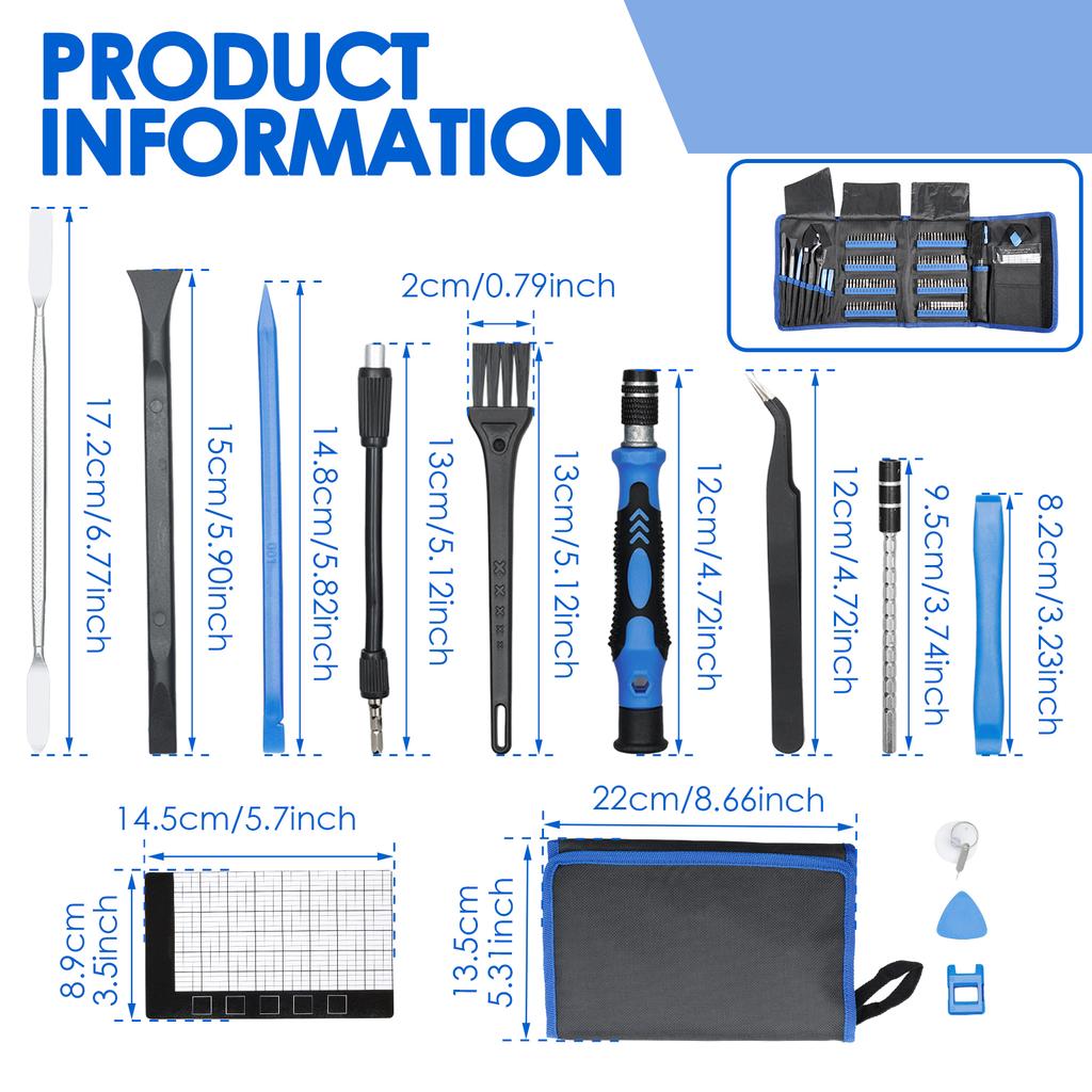 141in1 Precision Screwdriver Set Professional Repair Screwdriver Tool Kit with 120 Bits and 21 Accessories for Computer Eyeglass