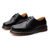 Mens Low-Cut Combat Boots Casual Flat Work Shoes Round Toe PU Leather Comfortable Walking