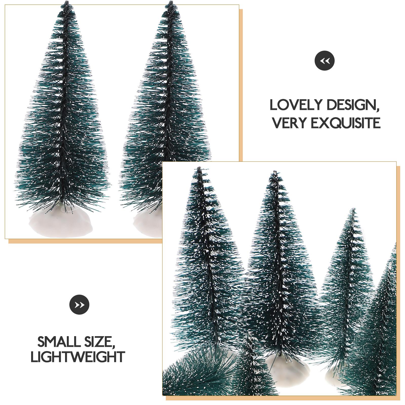 

10Pcs Mini Artificial Christmas Tree Miniature Tabletop Xmas Party Decoration Decorative Ornaments Mini Christmas Tree other