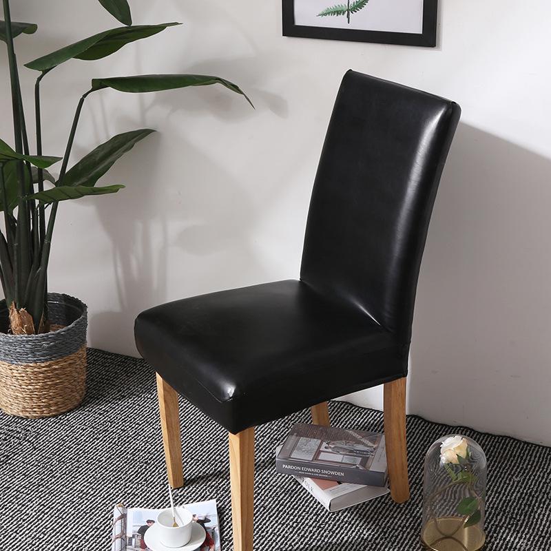 1/2/4/6 ks Vodotěsný PU potah na jídelní židli Jednobarevné ochranné potahy na natahovací židle pro ochablý obývací pokoj