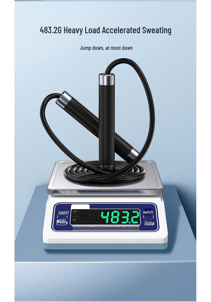 Weighted Counting Jump Rope for Adult Fitness and Fat Burning - Steel Wire Speed Rope