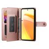 For Oppo Reno14 F 5G Case Zipper Pocket Wallet Leather Phone Cover with Straps