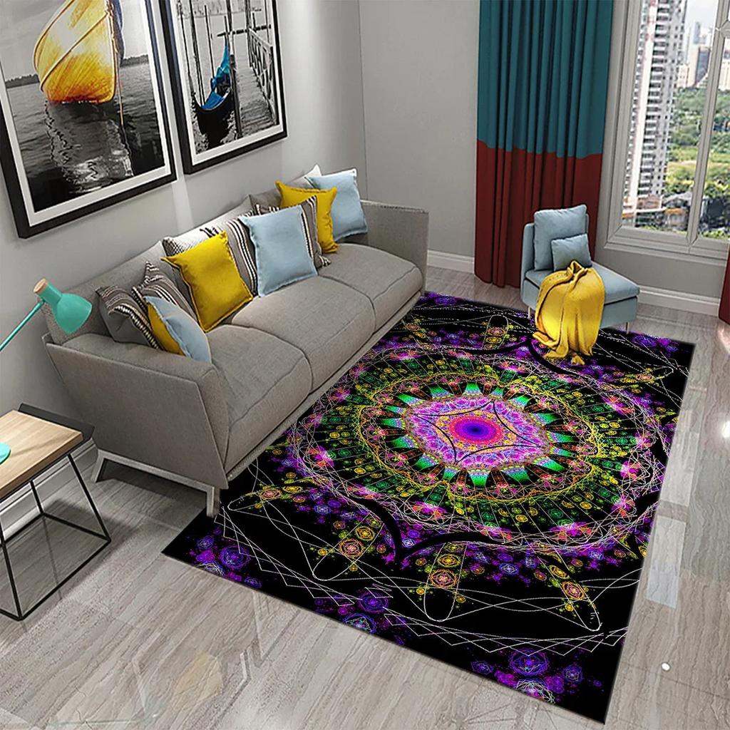 Color Floral Mandala Bohemian Carpet for Hallway Doormat Mat Bedroom Living Room Decor Floor Area Mats Bathroom Non-slip Carpets