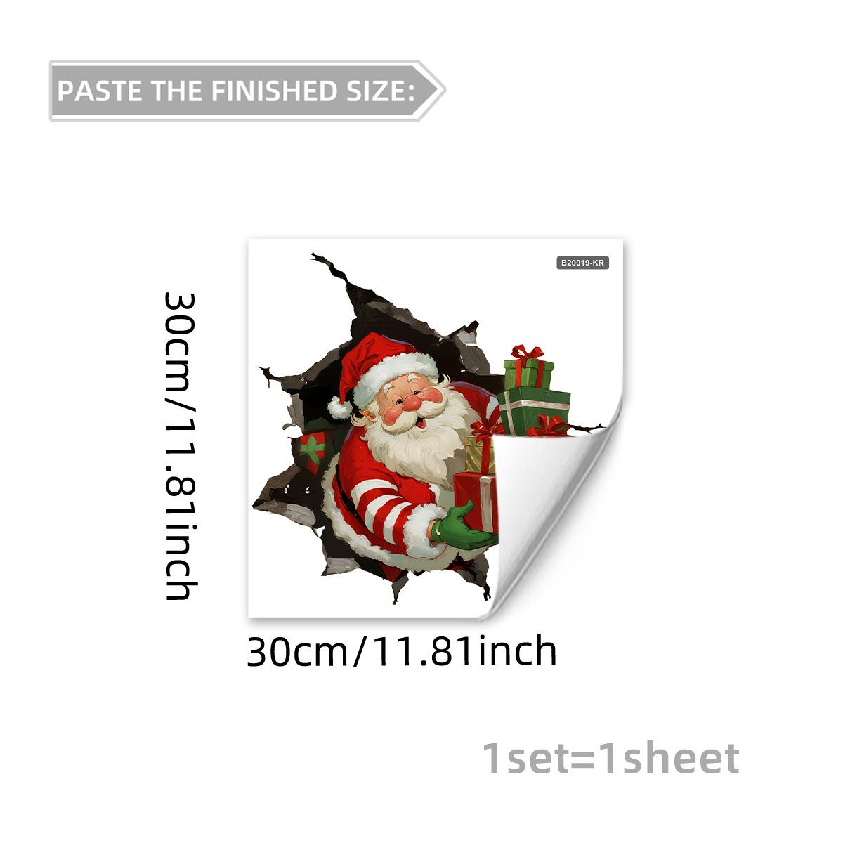 

Наклейки на окна в виде новогодних мультяшных снеговиков и снежинок, рождественские наклейки на окна 2025, самоклеящиеся наклейки 30*30cm