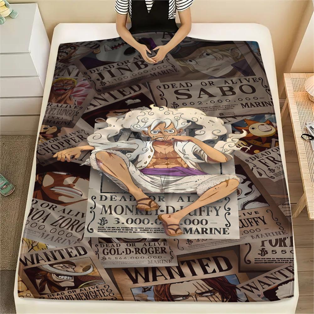 One Piece character Print Flannel Blanket,High quality Comfortable for All Seasons,Home Decor,Warmth and Comfort,Perfect for Christmas Gifts