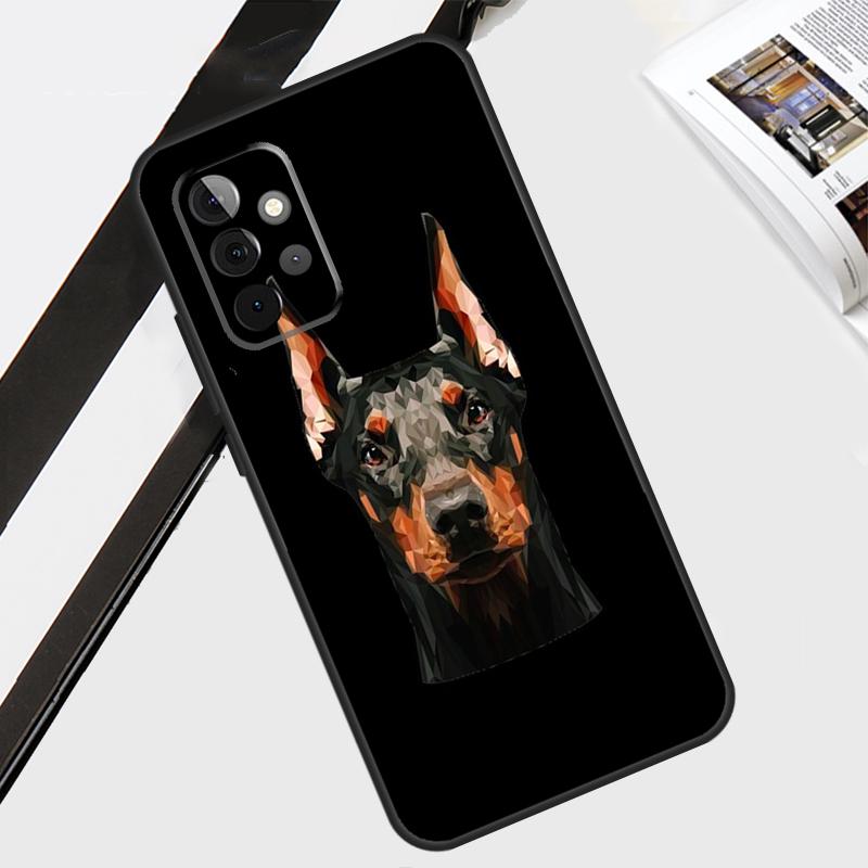 Animals Doberman Dog Case For Samsung Galaxy A12 A22 A32 A52 A56 A36 A26 A16 A06 A54 A34 A14 A13 A53 A15 A35 A55