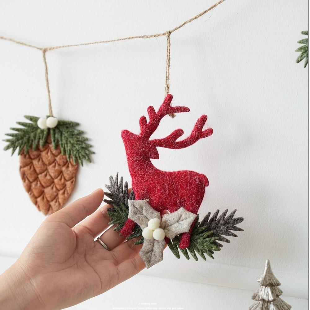 House Shape Tree Hanger Tree Motif Hanging Decor New Xmas Ornament Window Layout