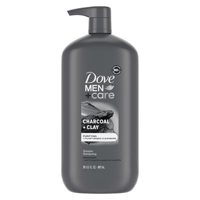 Dove, Men + Care, Shampoo, Purifying, Charcoal + Clay, 30.8 Fl Oz (878.8 G)