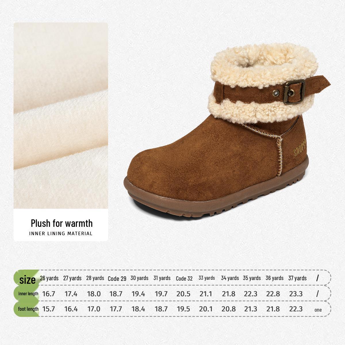 Snuffy Girls  Winter Cotton Boots 2025: Stylish Princess Birkenstock with Velvet Warmth 29