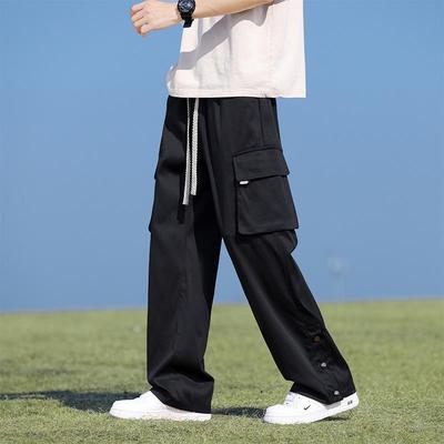 Pantalon de travail tendance pour homme, coupe ample, taille élastique, pour le printemps et l'automne
