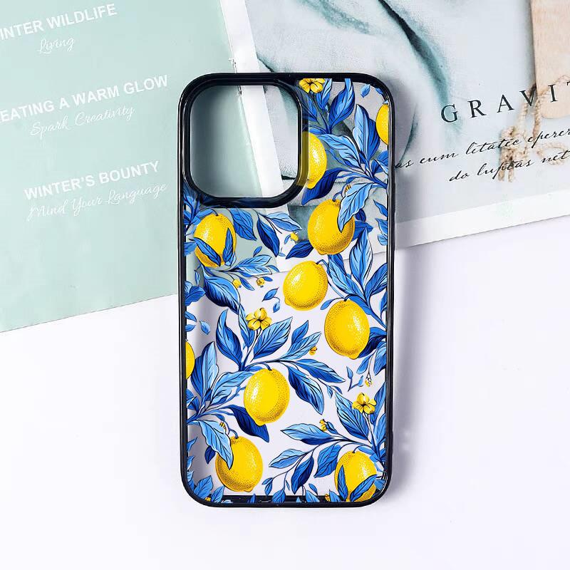 Summer Fruit Fresh Yellow Lemon Pattern Printed Phone Case for Iphone 16 15 14 13 12 11 Pro Max 7 8 Plus Anti-Fall Cover Funda