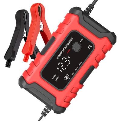 Motorrad-Batterieladegeräte 12V6A Vollautomatische Intelligente Batterieladegeräte Erhalter Tragbare Erhaltungsladegeräte Batterie