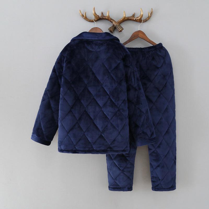 Prisoner's Winter Cotton Jacket & Coral Fleece Pajamas Set