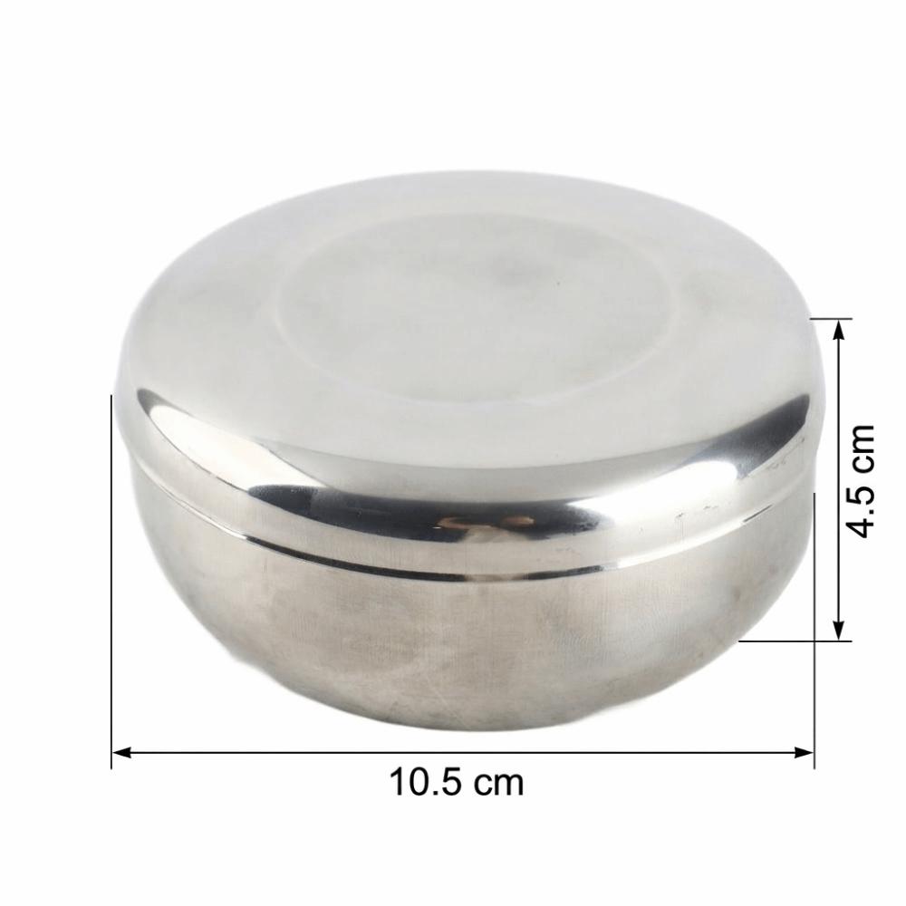 Rustless Steel Rice Bowl with Cover Soup Bowl Leakproof Sealed Cover Food Container Home