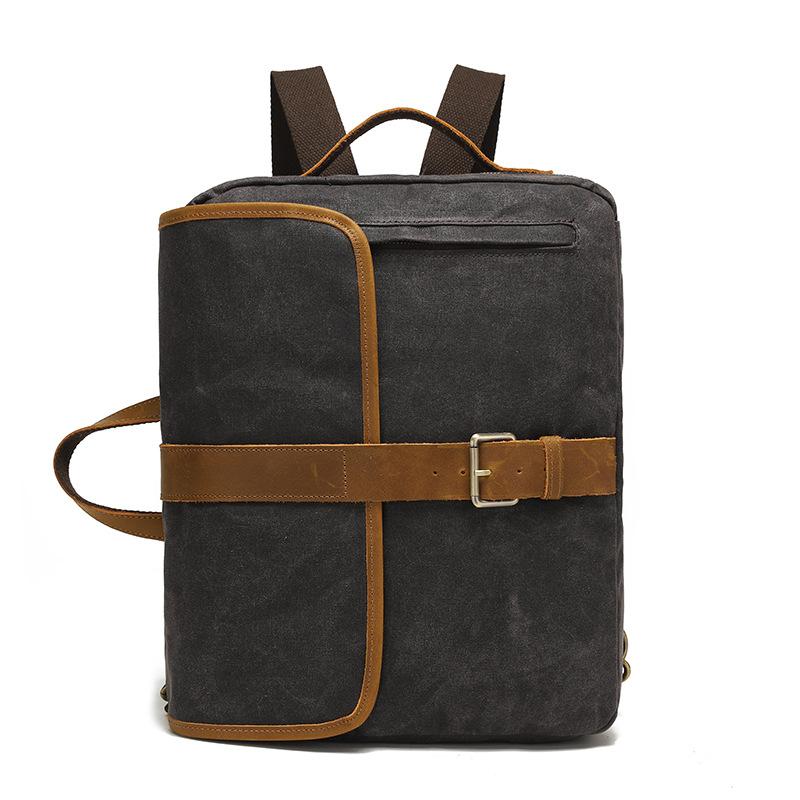 

Многофункциональный тройной рюкзак Wash Canvas Tote Outdoor Sports Crossbody Bag Kit чёрный