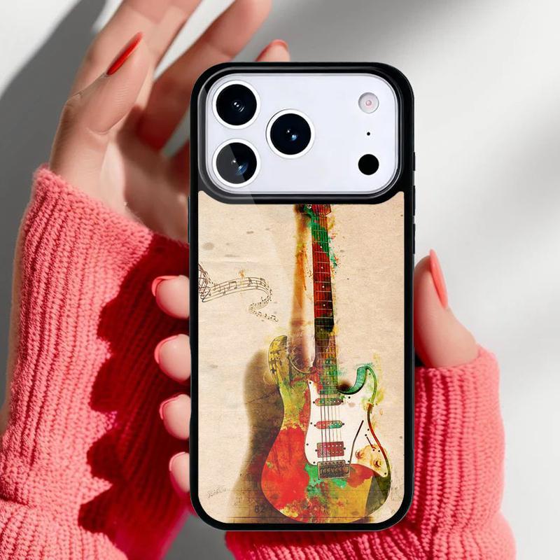 Guitar Instrument Music Phone Case for iPhone 17 16 15 14 13 Pro Max Back Cover for 12 11 Pro Coque