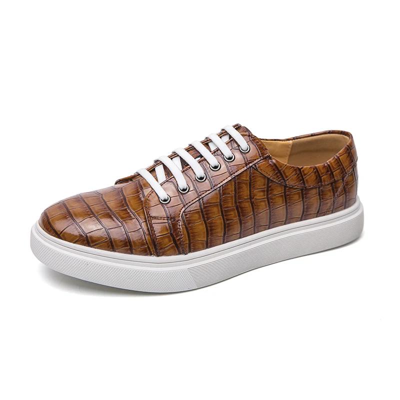 Fashion Leather Business Mens Casual Shoes New Designer Office Shoes High Quality Walking Sport Shoes for Men Tennis Sneakers