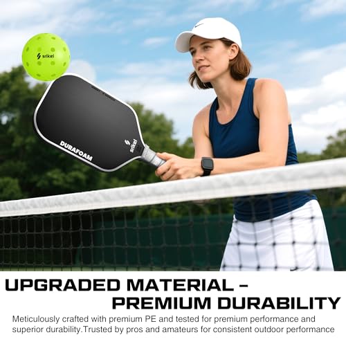 Srikel Outdoor Pickleball - USAPA Approved, Seamless Rotomold Design for Durability, 4-Pack Greens, 40 Holes of Crack-Resistant Pickleball for