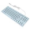 87 Keys USB Wired Keyboard Round Keycaps Typewriter Keyboard Durable Mechanical Keyboard  Laptop