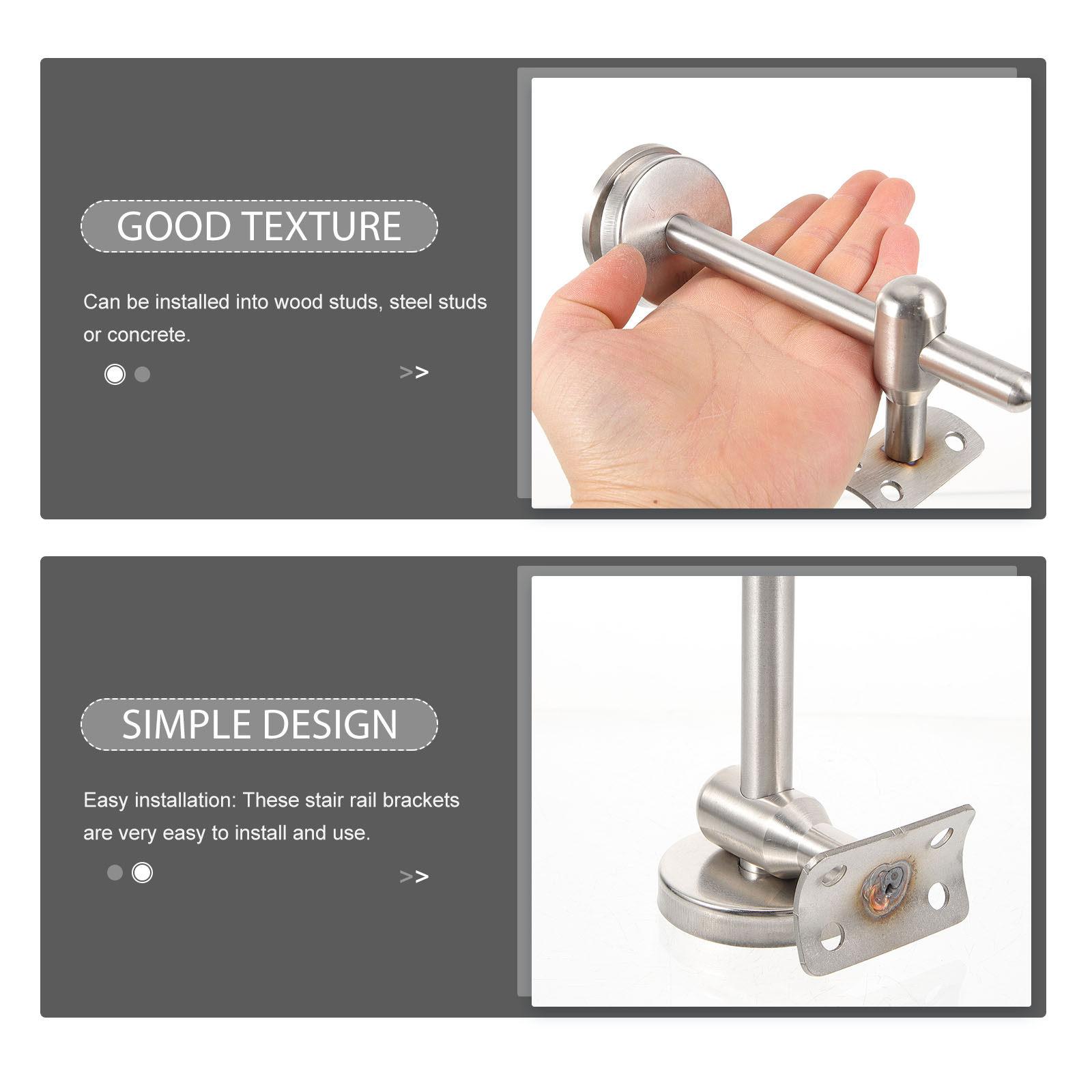 

Heavy Duty Stainless Steel Handrail Support Bracket for Indoor Outdoor Stair Railings Corridors Shopping Malls Guardrails other