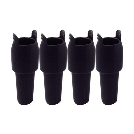 Yousheng 4Pcs Silicone Wine Stopper with Handle Leak-proof Food Grade Universal Beer Champagne Glass Bottle Sealer Sealing Cover Kitchen Supplies