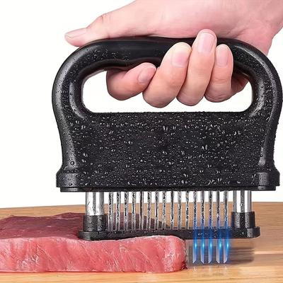 48-Blade Stainless Steel Meat Tenderizer Tool - Effortlessly Tenderize Tough Cuts, Perfect for BBQ, Marinade, and Kitchen Cooking