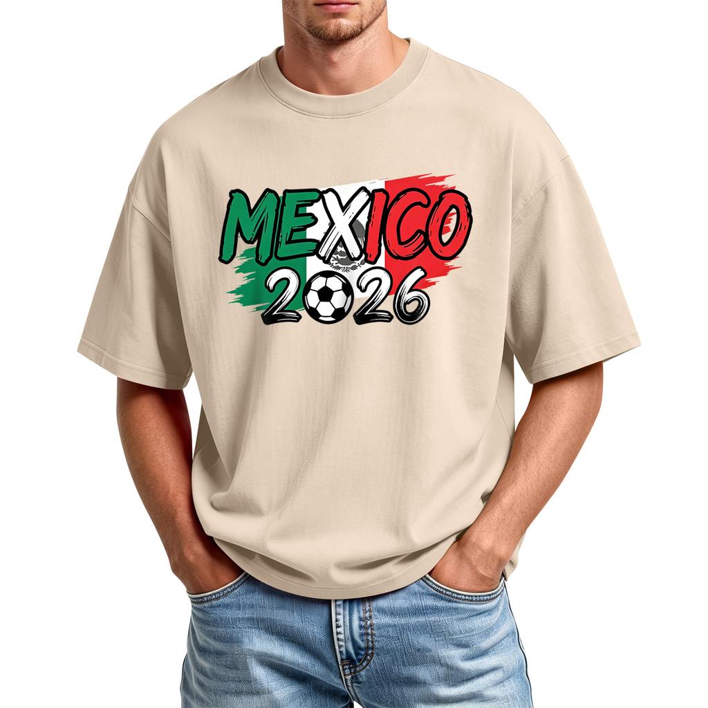 Men's Printed Round Neck T-Shirt Casual Sports Short-Sleeve Top