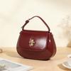 HIFASHION Prawdziwa Skóra Bydlęca Torby Saddle Damskie Małe Na Ramię Crossbody Torba z Górnym Uchwytem Klapka Torebka Do Pracy Imprezy