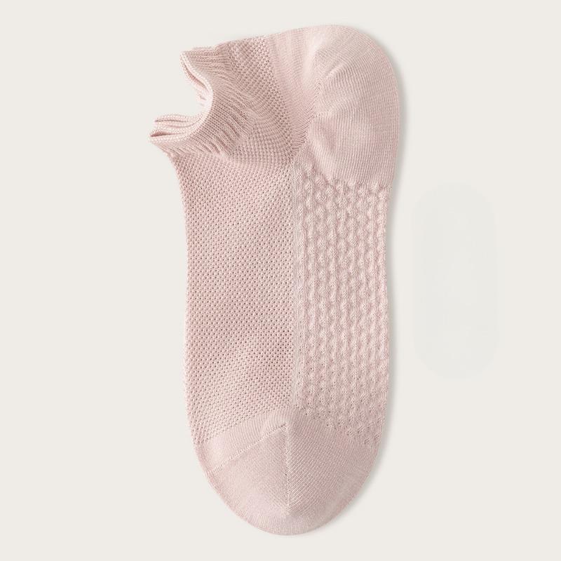Female Spring and Summer Thin Cotton Mesh Breathable with Shallow Mouth Socks