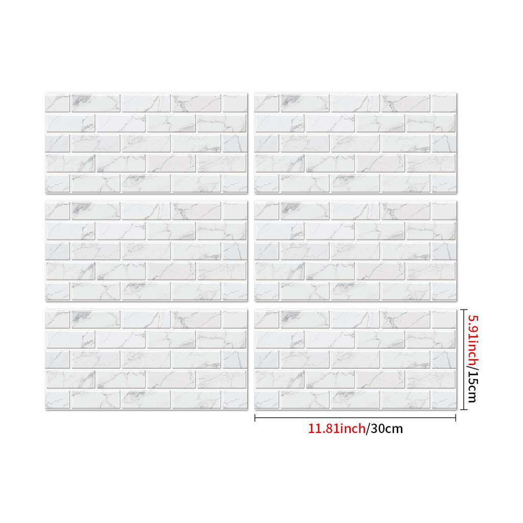 25Stlye Marble Simulated Brick Pattern Wall Sticker Self-adhesive Waterproof Room Decoration Sticker Wall Decoration