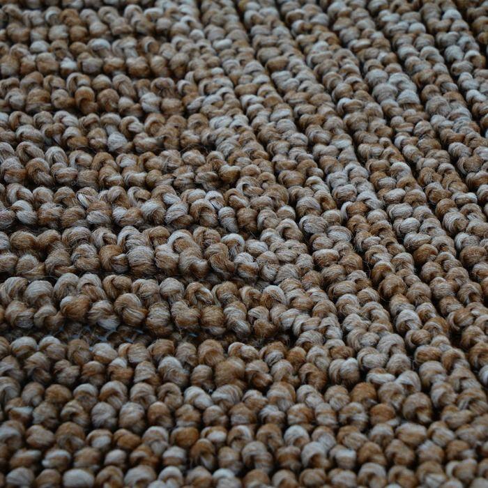 Tapis aspect jute intérieur extérieur losanges beige 120x160