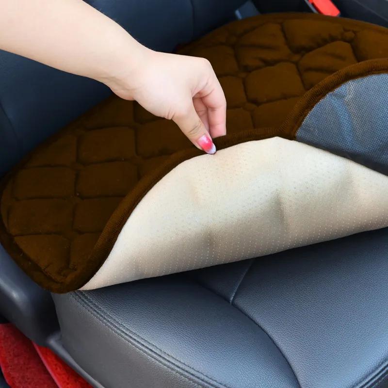 Pernă de pluș pentru scaun auto, iarnă caldă, universală, anti-alunecare, față și spate, flocking, pânză, pernă respirabilă, protector, mat