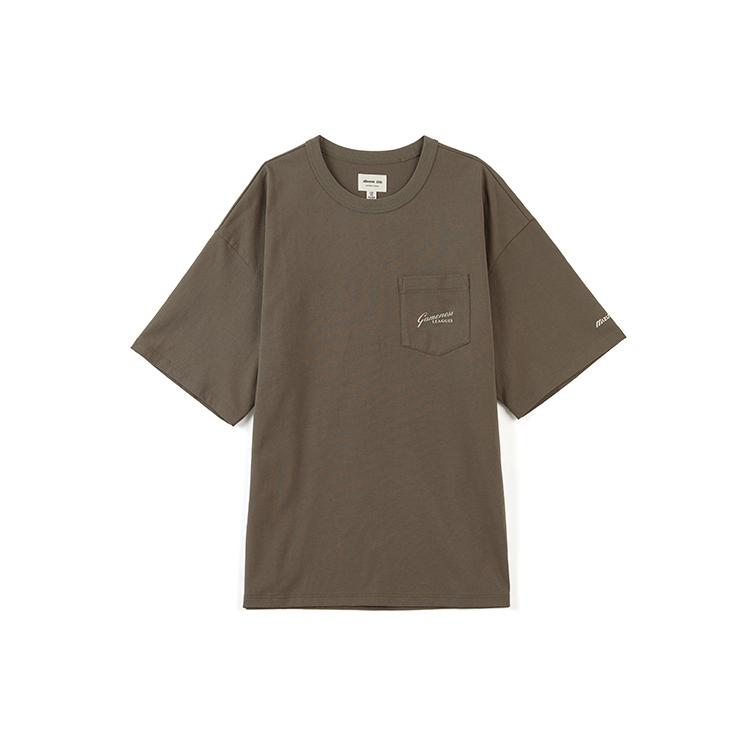 Mizuno X U.sage T Shirts Unisex Olive Green Crew Neck Moderate Straight Fit D2CA33I295 XL